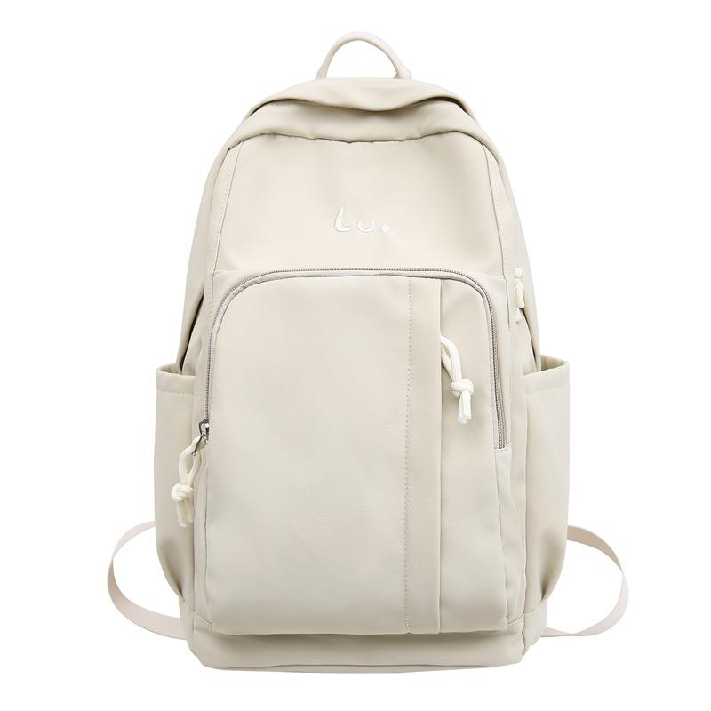 Student skolesekk kvinner stor kapasitet ensfarget ryggsekk herre reise ryggsekk