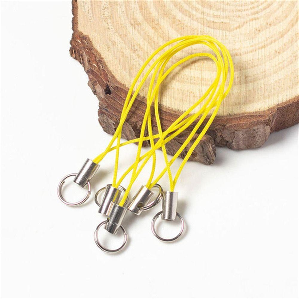 Chain Polyester Cord Lanyard Strap Cord DIY Keyring Pendant Jump Ring Lanyard Rope Keychains Cord