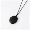 Oval Stainless Steel Photo Box Necklace with Mirror Finish