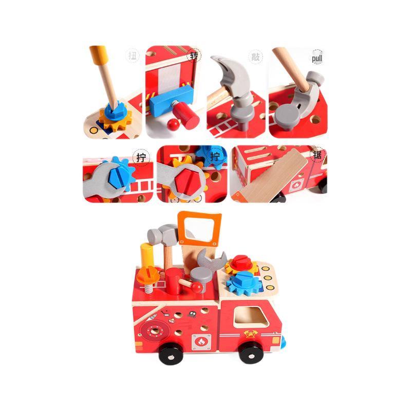 Wooden Toy Tool Set for Kids: Disassembly, Assembly, and Repair Play