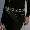 Personalised Y2K Letter  Belt Chain  Butterfly Decoration Belt All-Match Pu Leather Belts Chain