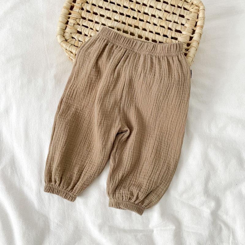 Kids Clothing Summer Thin Solid Color Anti Mosquito Pants Baby Boys Girls Loose Casual Trouser Simple Fashion Bloomers