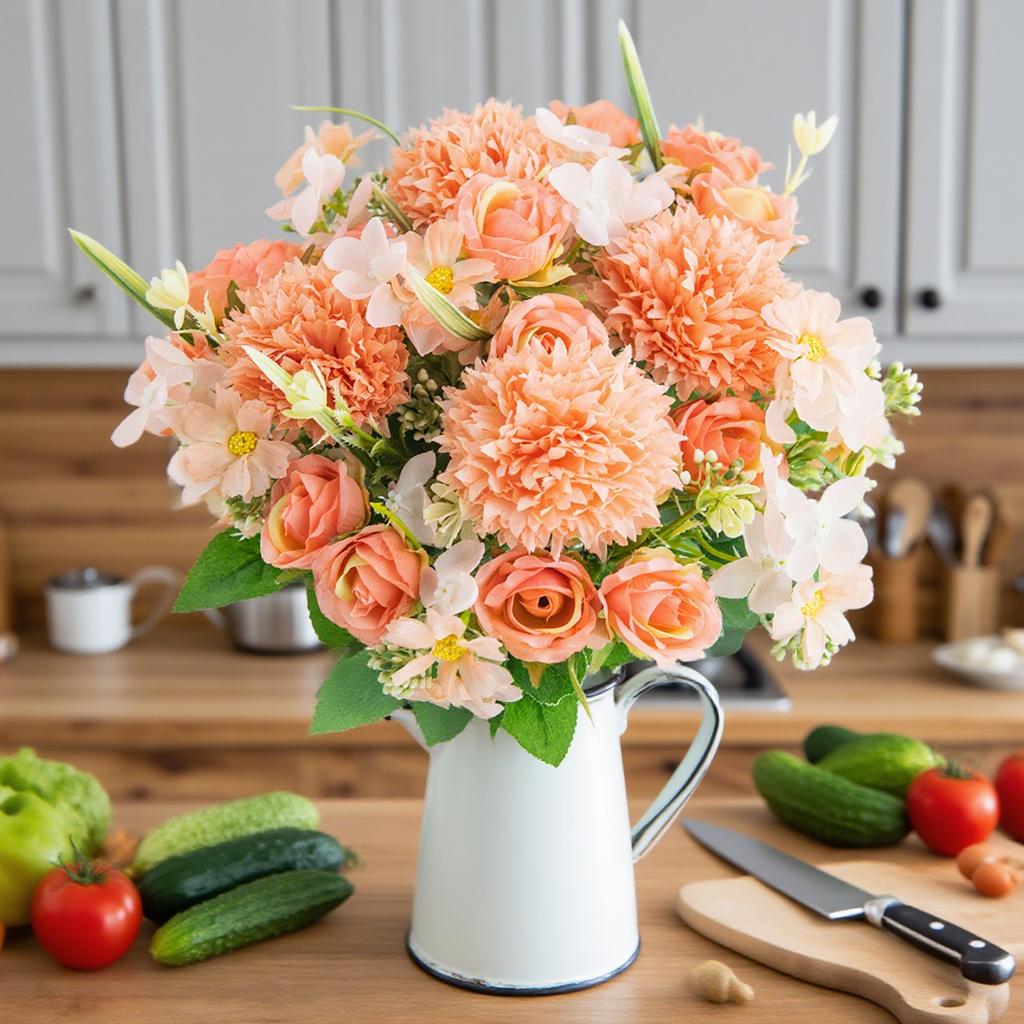 Artificial Flowers Silk Roses Wedding Wreath Home Room Table Valentine's Decora Vase Bridal Bouquet Outdoor Garden DIY Gift Prop