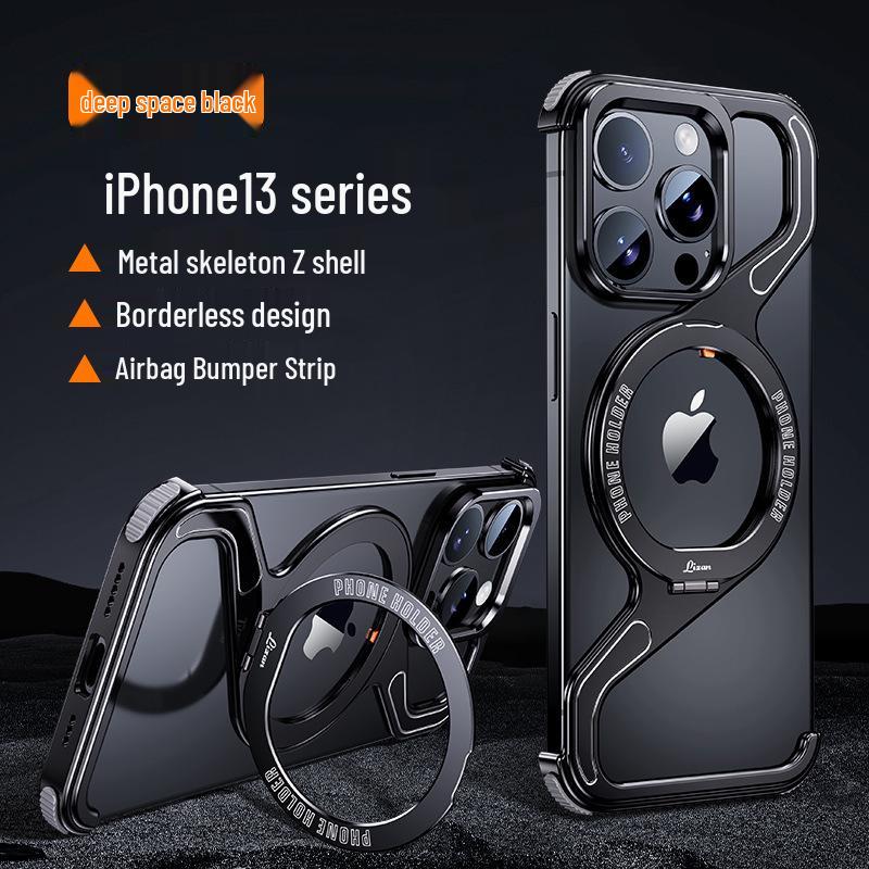 Z-Type Magnetic Metal iPhone 15 Pro Case: Drop-Proof & Heat-Dissipating