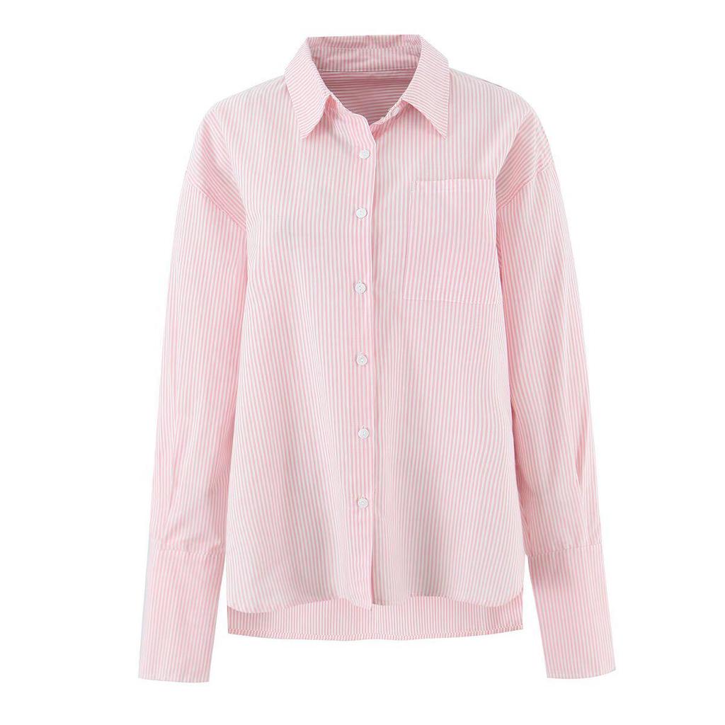 2026 Spring Striped Long Sleeve Shirt with Casual Pants & Camisole Set