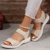 Large size casual foot cover fashion sandals women's new sports one-word fabric flat-bottomed fish mouth shoes