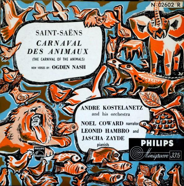 

10inch Record CAMILLE SAINTSANS NOL COWARD Carnival Des Animaux The Carnival N02602 Philips Netherland Classical Used