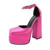 14.5cm Fashion Women Pumps Retro Mary Janes Chunky Heels Sandals Spring Platform Dress Party Wedding Basic Shoes Woman Big Size