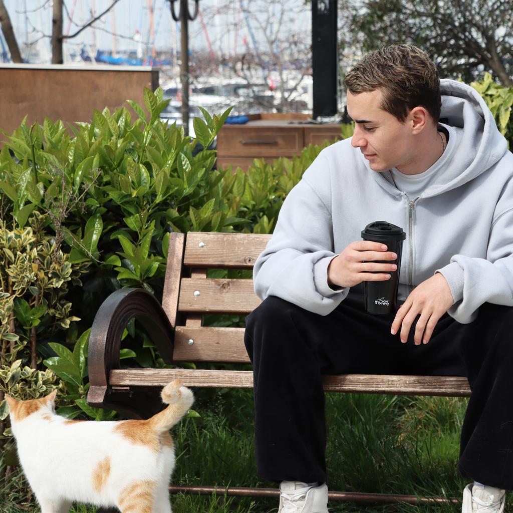 Any Morning SI231902 Travel Mug, 17 oz, Black