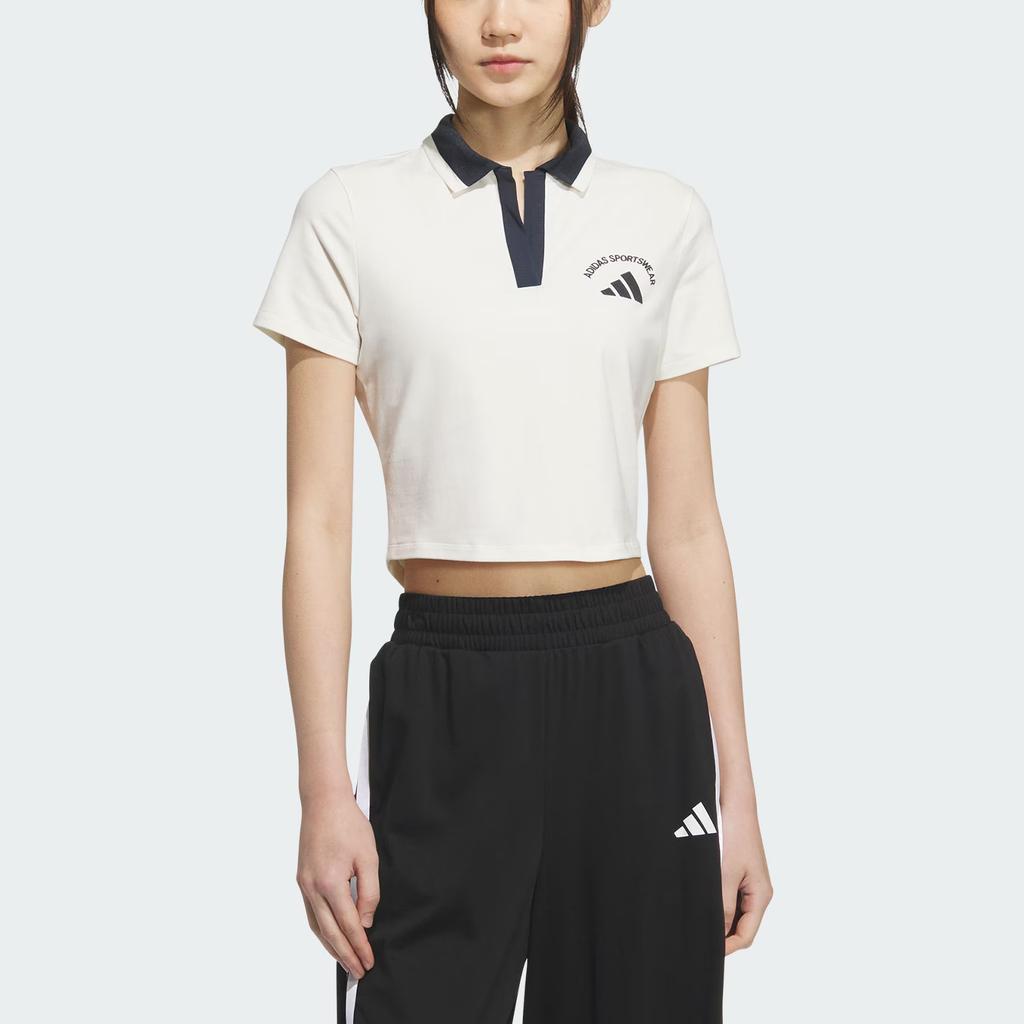 adidas Sportswear SS25 Fashion Slim Fit Short Sleeve Polo Shirt Women Tops KC0075