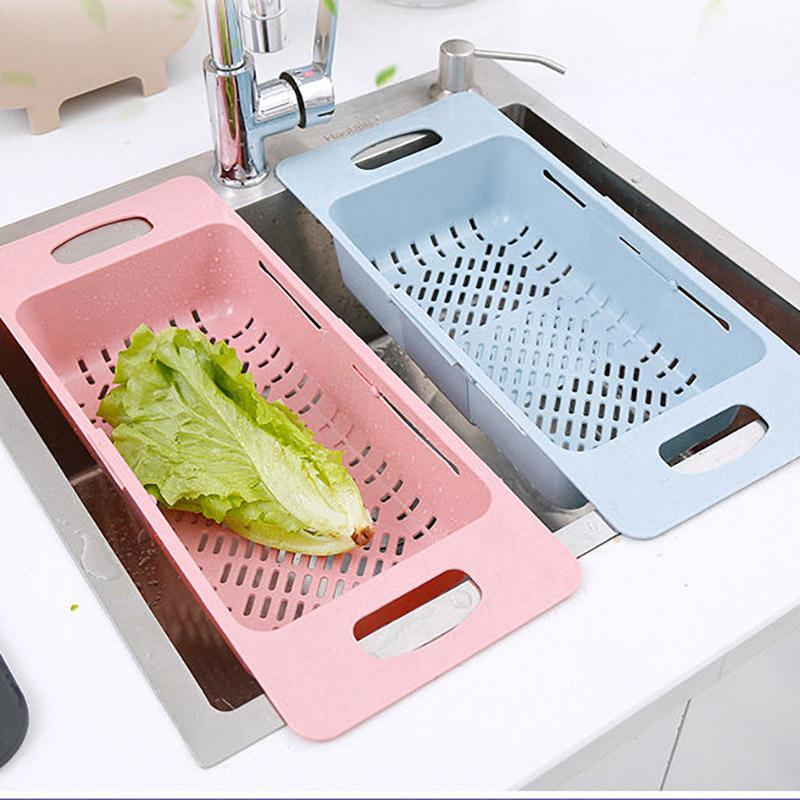 Kuchyňské síto Koš na mytí ovoce a zeleniny Skládací filtr Skládací odkapávač Nastavitelný nástroj