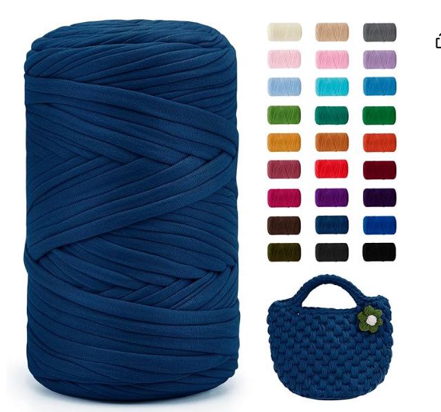 Chunky Large Roll 400g T-shirt Yarn for DIY Knitting, Crochet, Bags & Floor Mats