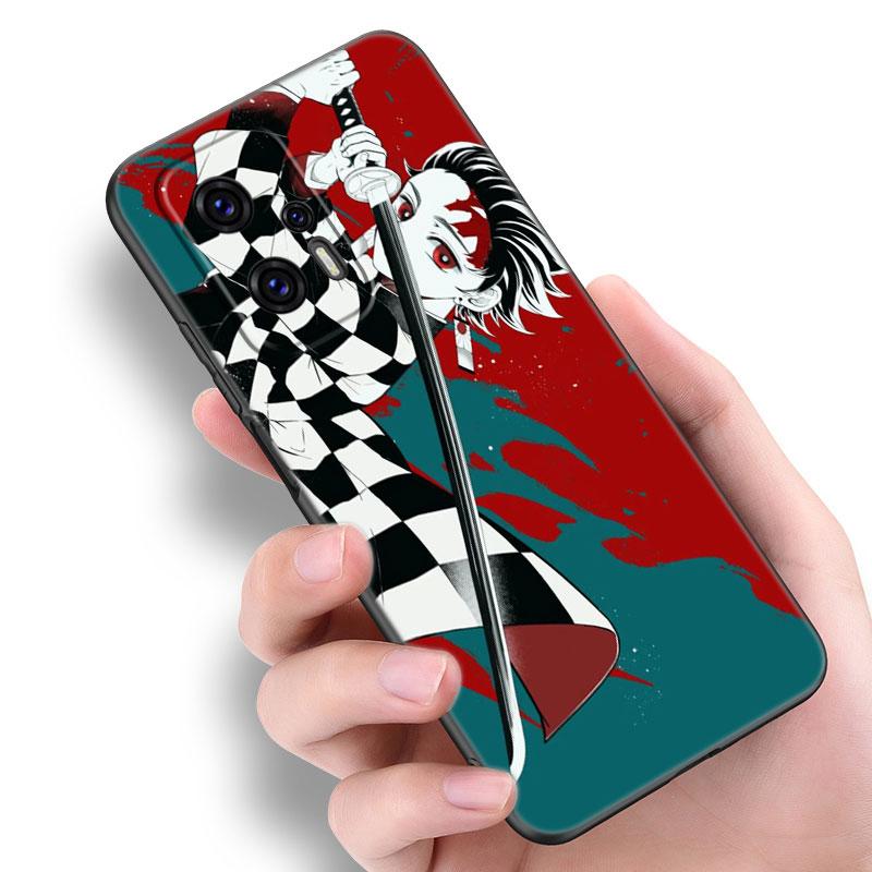 Etui na telefon Anime Demon Slayer dla Xiaomi POCO F2 F3 M2 M3 M4 X3 X4 Pro NFC F4 GT 5G F1 X2 C3 C31 C40 M5S Miękkie TPU Czarny Pokrowiec