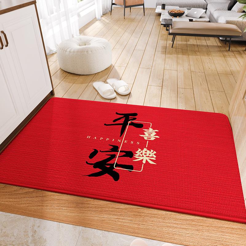 Nový čínský vstup a výstup bezpečný novoroční podložka do dveří Červená slavnostní podložka protiskluzová novoroční dveře odolné proti opotřebení