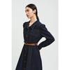 Women's A-line Denim Long Sleeve Mini Dress
