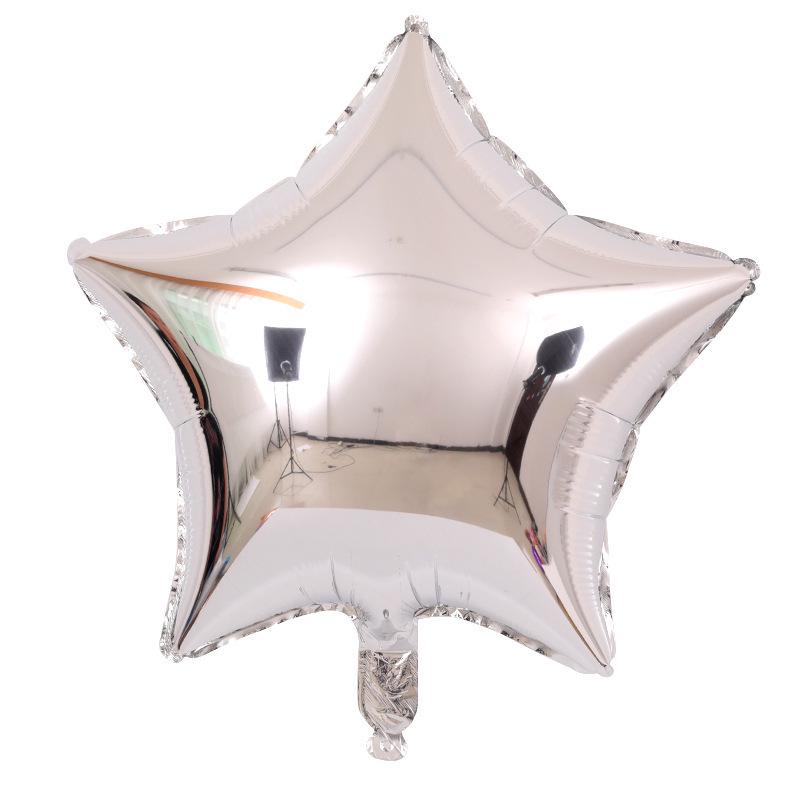 18" Heart and Star Foil Balloons for Weddings and Birthdays