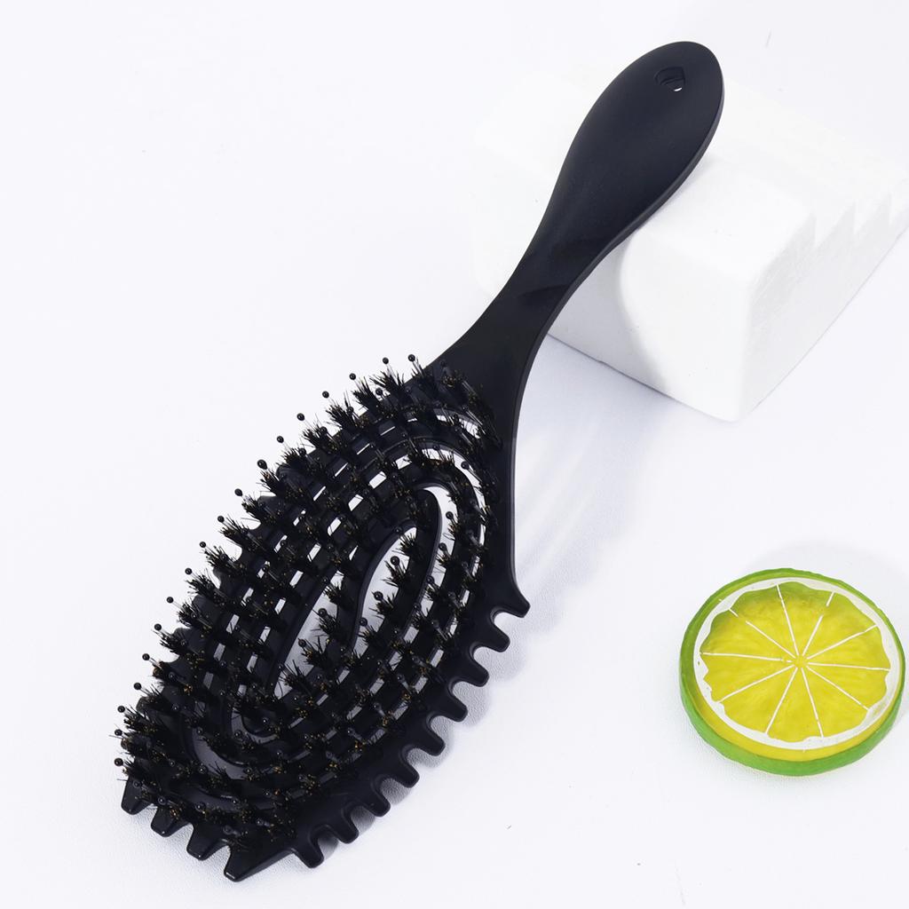 1 piece of bristle hollow arc-shaped comb-suitable for both dry and wet use,anti-static styling brush,Special for real hair wigs
