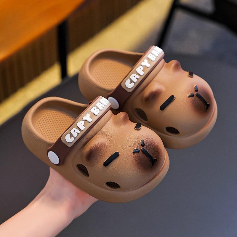 

Cartoon Kids Hole-Hole Shoes - Boys and Girls Anti-Slip and Breathable Beach Flip Flops 28-29