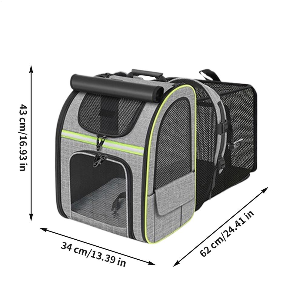 Expandable Cat Backpack Foldable Breathable Pet Bag Out Puppy Backpack Portable Breathable Cat Backpack Pet Supplies for Cat Dog