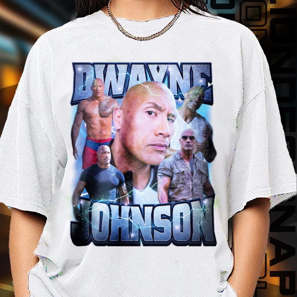 Limitierte Edition Dwayne Johnson T-Shirt, Exklusives Fan-Merchandise für Damen und Herren, Valentinstagsgeschenk