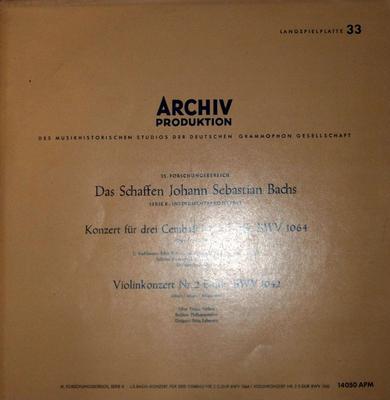 LP Plaat JOHANN SEBASTIAN BACH Concert voor Drie Klavecimbels Nr. 2 Cdu 14050APM Archief Producten Duitsland Klassiek Gebruikt