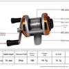 Dequ Mini Ice Fishing Drum Reel