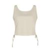 Kvinners sommer Ny ensfarget Sexy Vacation Vest Topp med snøring