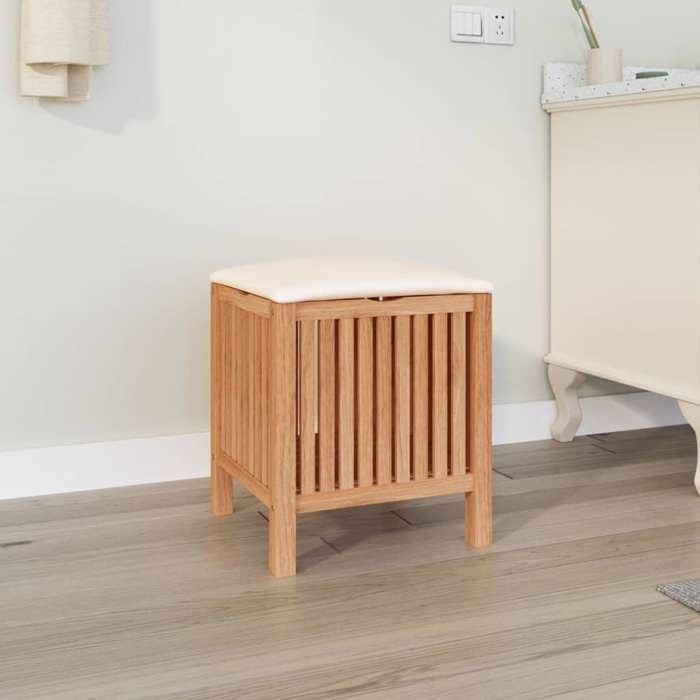 VidaXL Bathroom Stool 40.5x40x52 Cm Solid Walnut Wood 350351