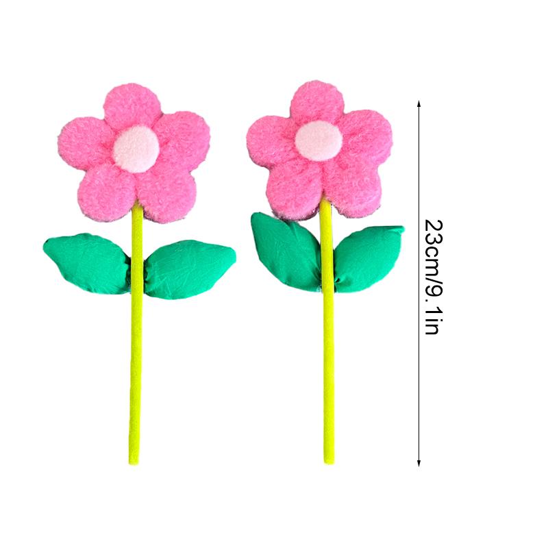1PC Plush Fabric Flower Creative Fabric Flower Desktop Decoration Fake Flowers Flower Branch Ornaments 23cm