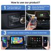 2 in 1 Wired to Wireless CarPlay Android Auto Adapter for OEM Car Stereo Plug and Play Smart Link Fast Connect Universal Adapter