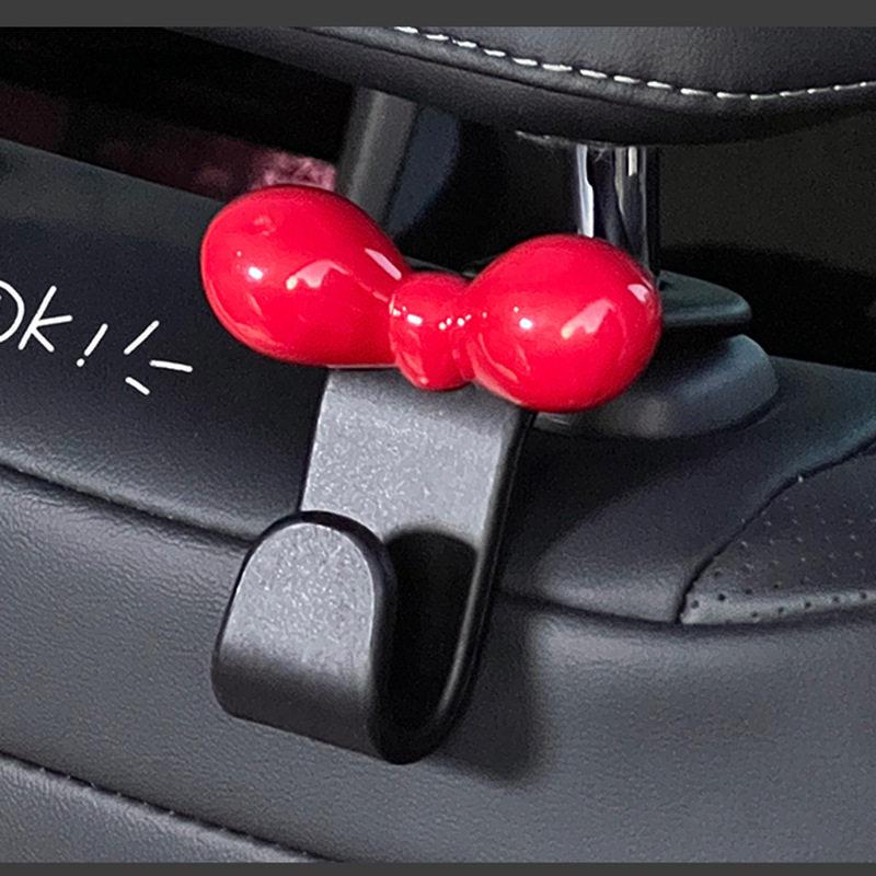 Dopamine Pink Bow Car Seat Hook - Women's Interior Storage Accessory & New Car Gift