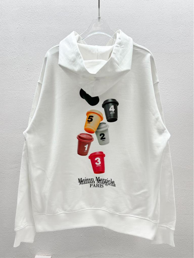 Autumn/Winter Cotton Terry Casual Hooded Sweatshirt - MM6 Minimalist Hoodie