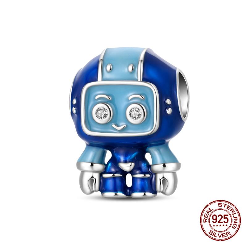 New 100% Copper Summer Coconut Beach Travel Ai Robot Charms Fit Originalbracelet Diy Jewelry Making Women Gift