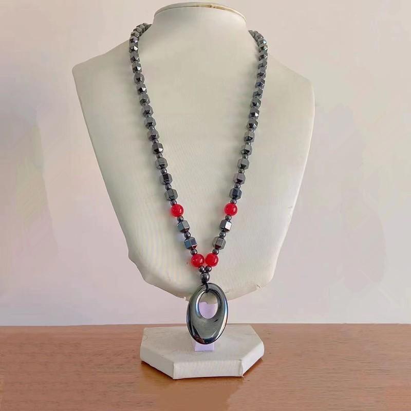 Terahertz Necklace Magnetic Volcano Negative Ion Energy Stone Necklace