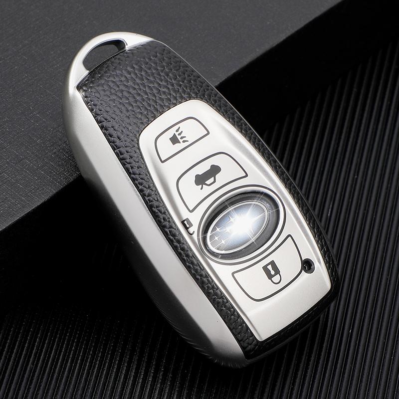 TPU Car Key Case for Subaru BRZ Forester Legacy Outback WRX WRX STI Impreza XV Crosstrek Smart Keyless Remote Cover Keys Bag