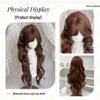 Chocolate Brown Long Curly Wig with Bangs - Y2K Sweetheart Style