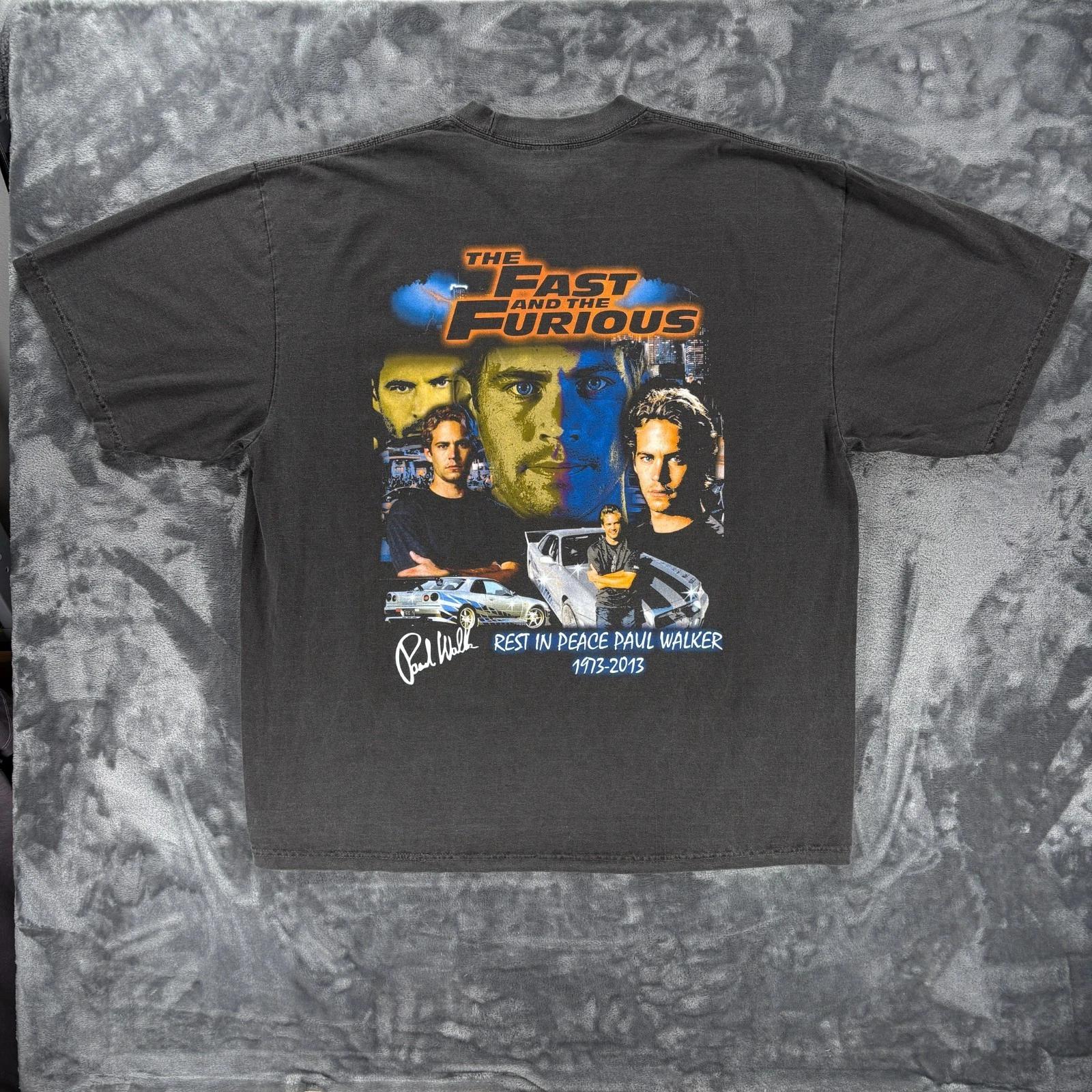 Paul Walker Fast Furious Shirt Brian OConner Tribute Rap Tee Forsaw Studios 2XL S