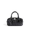 Genuine Leather Bost Pillow Bag, Women's New Diamd Checkered Crossbody Bag, Top Cowhide Bowling Bag Handbag