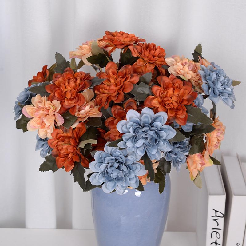 Simulated Plants Dahlia Wedding Hotel Restaurant Desktop Decoration Props