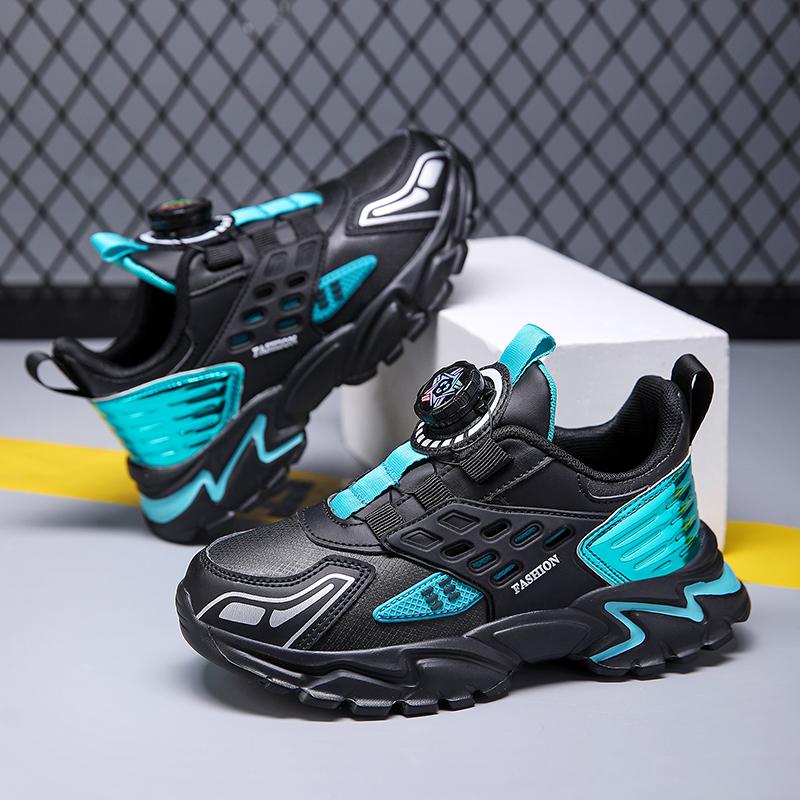 Four Season Children's Pu Leather Casual Shoes For Boy Girls Sneakers Outdoor Breathable Kids School Walking Sport Running Shoes