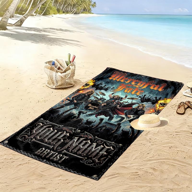 Name Custom Band Motörhead Print Beach Towel, Large Soft Quick Dry Towel for Beach Camping Swimming