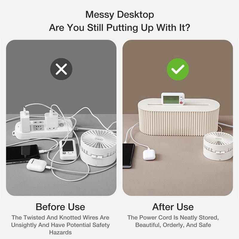 Cord Organizer Box Cable Cord Organizer Box To Hide Conceal Power Strips Household Desk Cable Management Socket Storage Holder