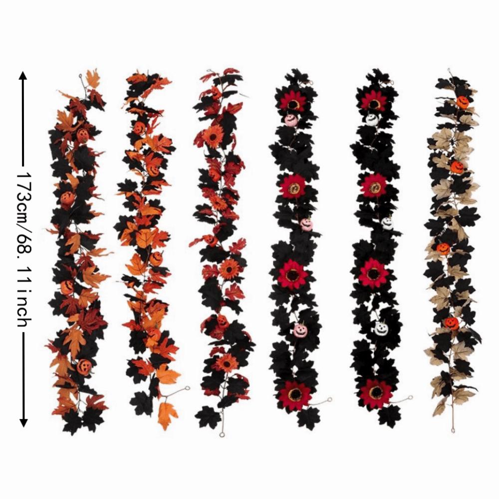 Silk Halloween Leaf Vines Realistic Artificial Hanging Vine Garland  Table Decoration