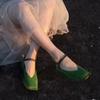 Mode 2025 Neue Nische Quadratische Zehenpartie Damen Exquisite Retro Lässige Einzelne Schuhe Flache Slipper Mary Jane Schuhe