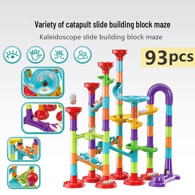 Early Childhood Maze Ball Track & Building Blocks Toy Set