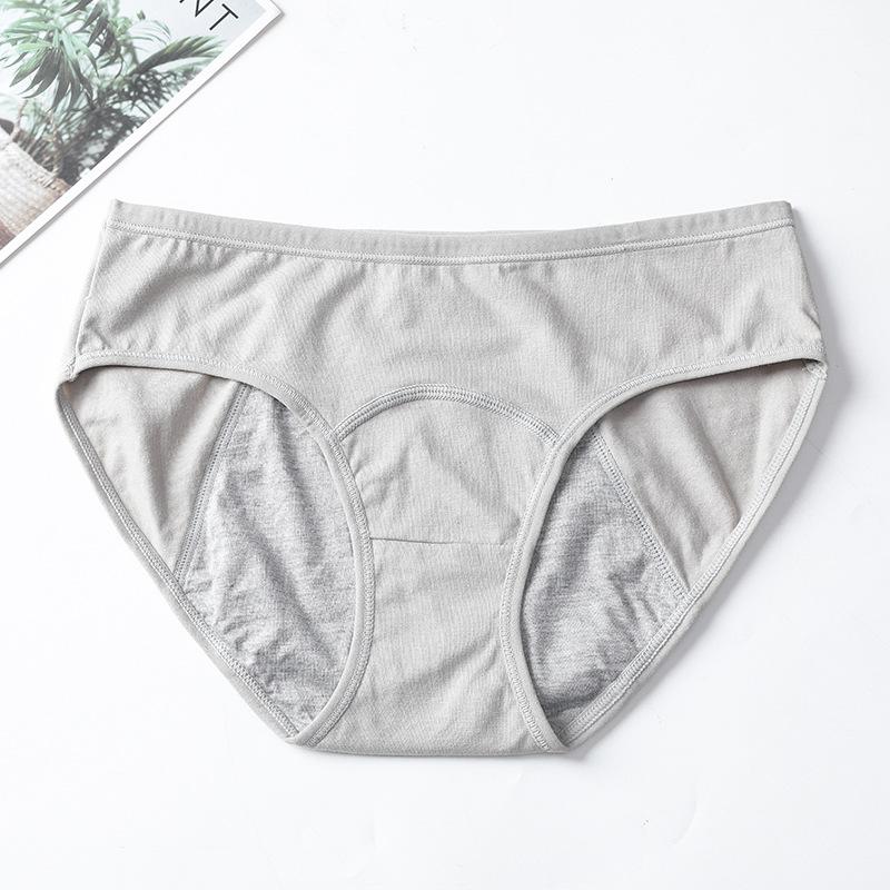 Small Floral Mid Waist Briefs Menstrual Underwear Front and Back Leak Proof Plus Size Physiological Pants for Women Panties