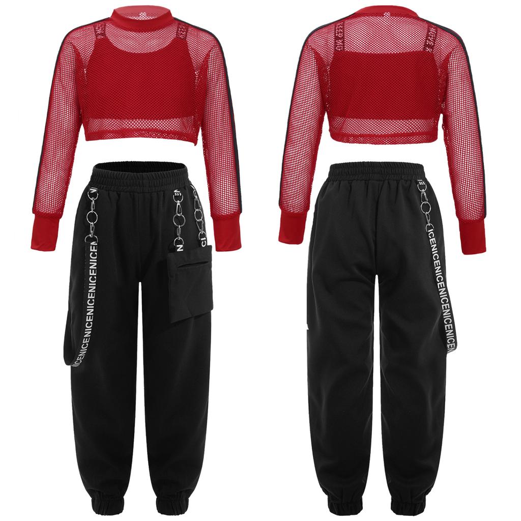 Ensemble Jogging Fille été - Débardeur Uni + Pantalon Large Dégradé Arc-en-ciel - Taille 7 à 12 Ans - Pour Activités Extérieures