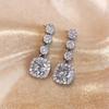 Full Diamond Sugar-shaped Pendant Stud Earrings - Luxurious and High-end, Suitable for All Occasions, Stylish and Versatile Fashion Accessories