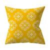 Ellow Mandala Floral Peach Skin Pillow Cover 2D Flat Printed Decorative Cushion Case For Sofa Living Room Home Decor 45X45Cm