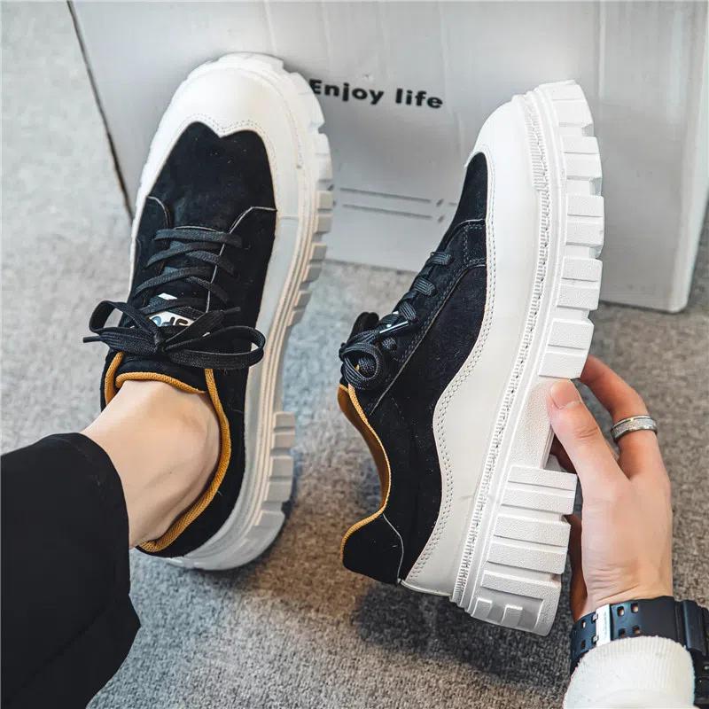 Fashion Casual Shoes Men Chunky Sneakers 2025 New Male Sneakers Black Autumn Shoes Platform Sneakers For Men Comfort Zapatillas Hombre